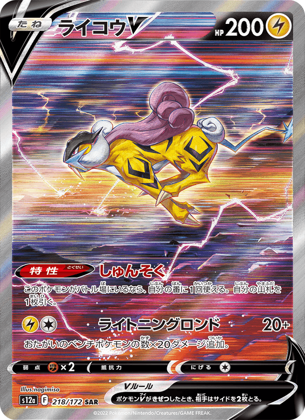 Raikou V 218/172 Special Art Rare card from VSTAR Universe