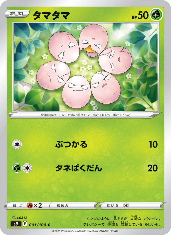 Exeggcute 1/100 Common card from Star Birth
