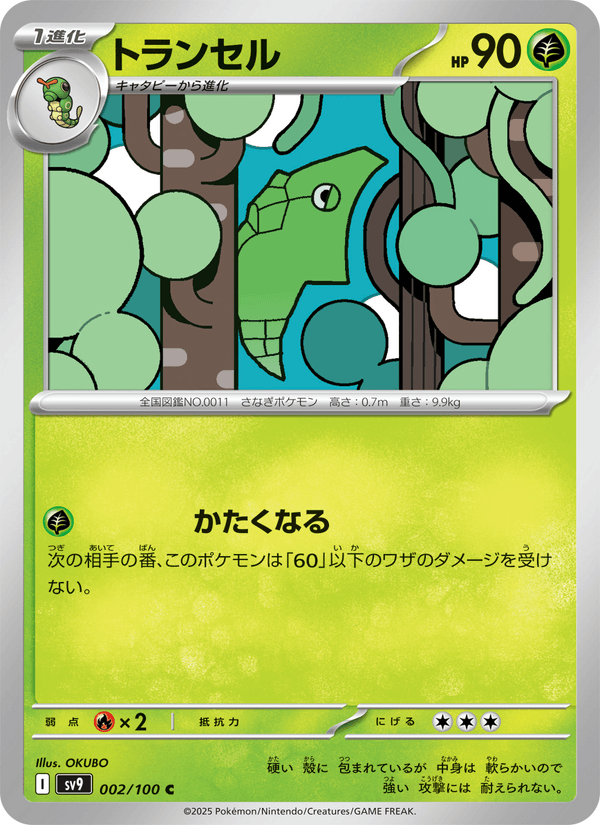 Metapod 2/100 Common card from Battle Partners