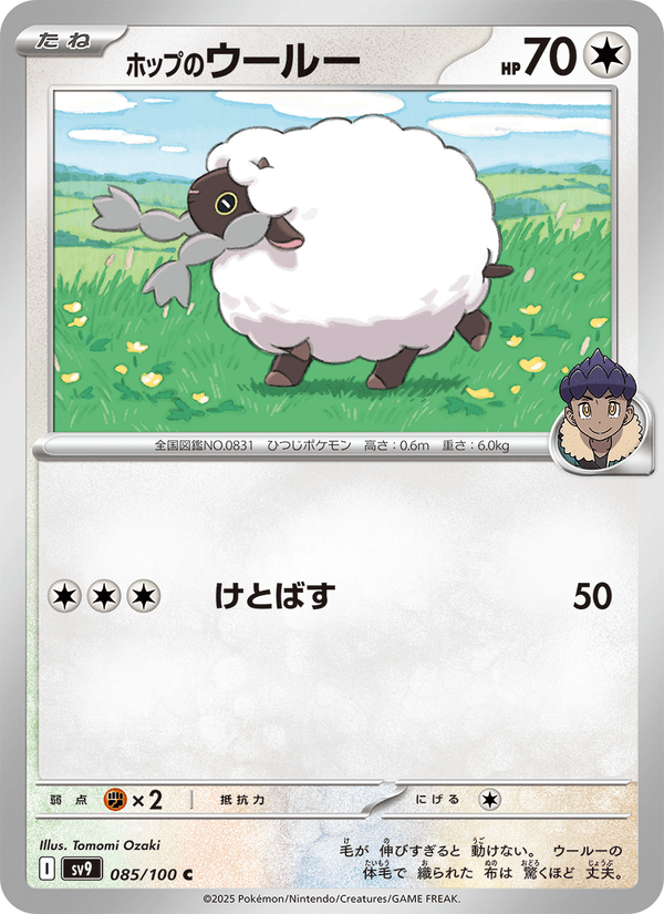 Hop's Wooloo 85/100 Common card from Battle Partners