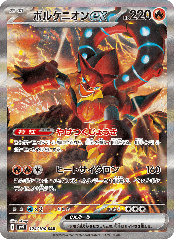 Volcanion ex 124/100 Special Art Rare card from Battle Partners