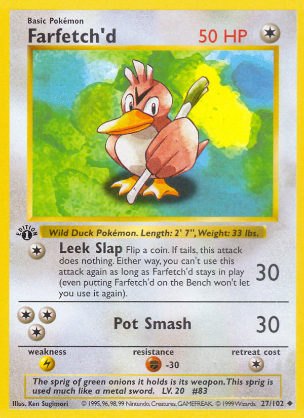 Farfetch'd 27 Uncommon card from Base