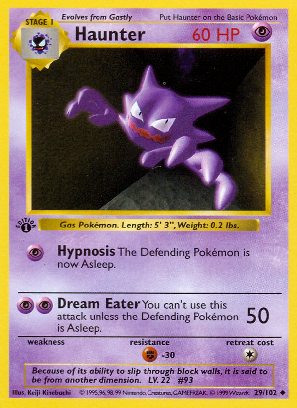 Haunter 29 Uncommon card from Base