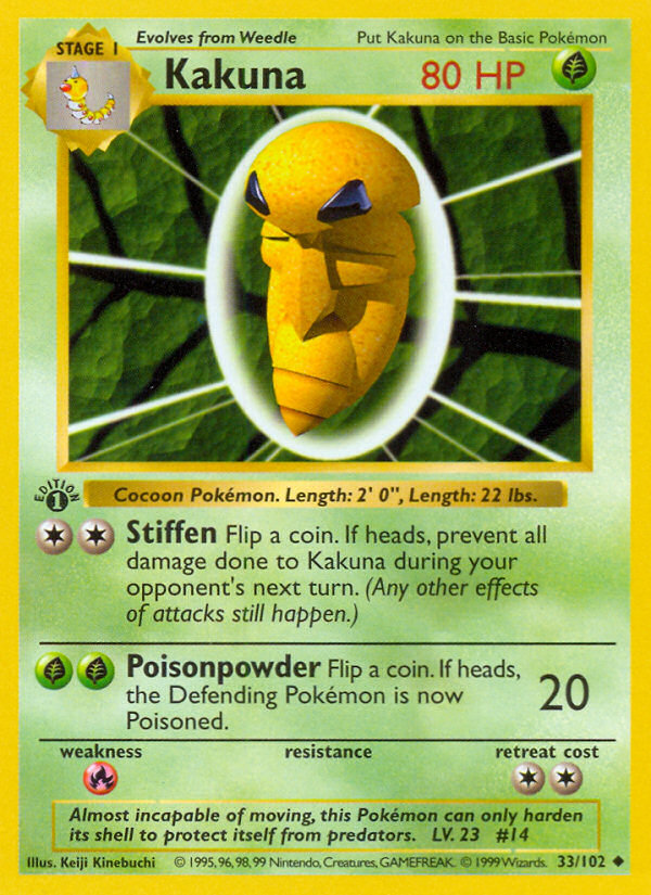 Kakuna 33 Uncommon card from Base
