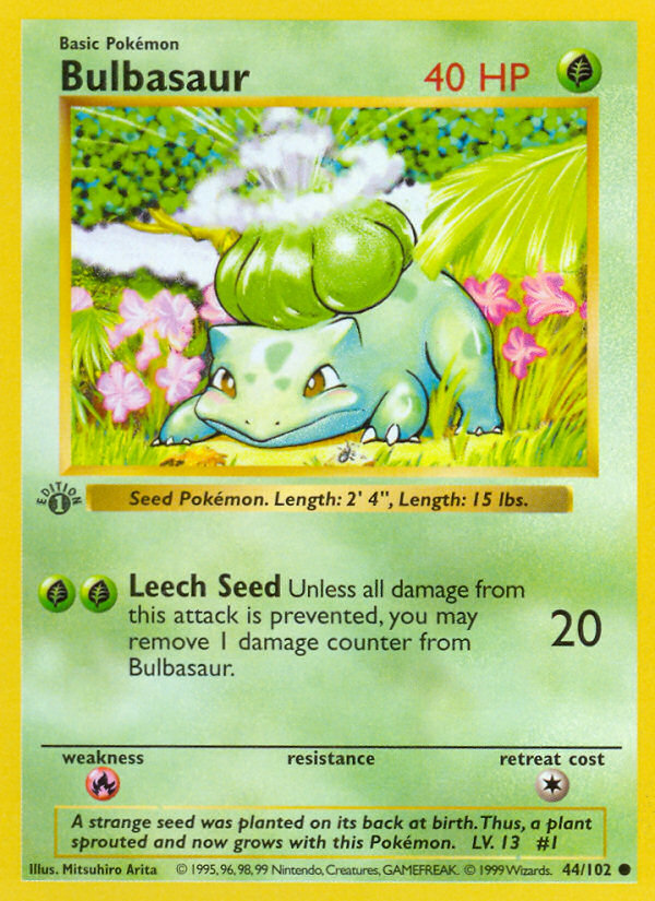 Bulbasaur 44 Common card from Base