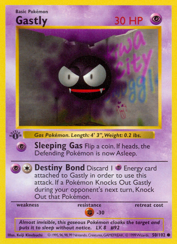 Gastly 50 Common card from Base