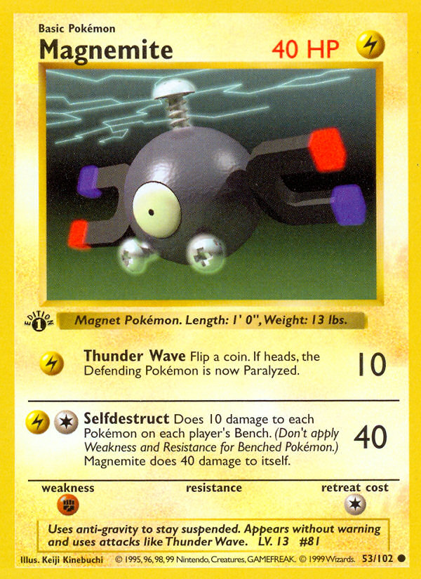 Magnemite 53/102 Common card from Base