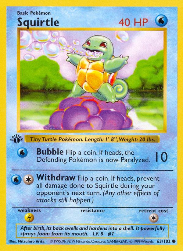 Squirtle 63 Common card from Base