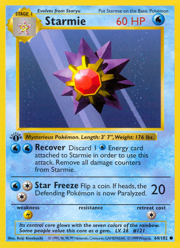 Starmie 64/102 Common card from Base