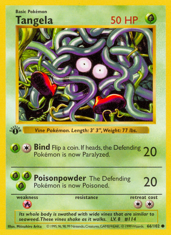Tangela 66/102 Common card from Base