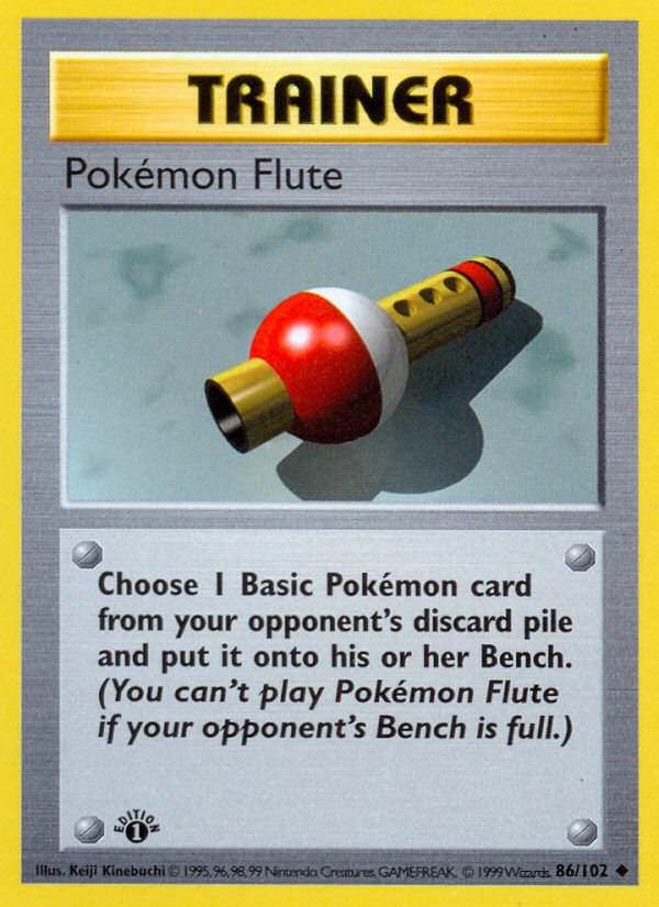 Pokémon Flute 86/102 Uncommon card from Base