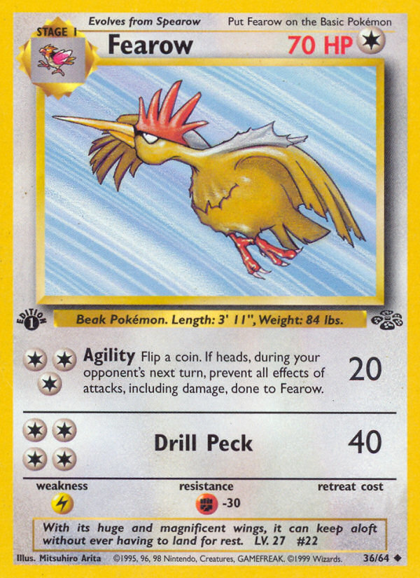 Fearow 36 Uncommon card from Jungle