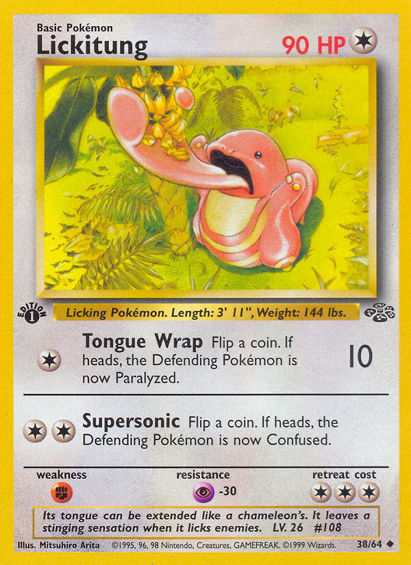 Lickitung 38 Uncommon card from Jungle