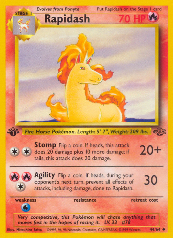 Rapidash 44 Uncommon card from Jungle