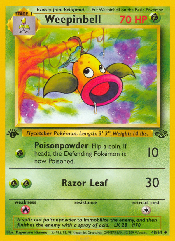 Weepinbell 48 Uncommon card from Jungle