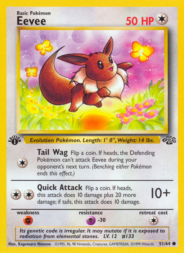 Eevee 51 Common card from Jungle