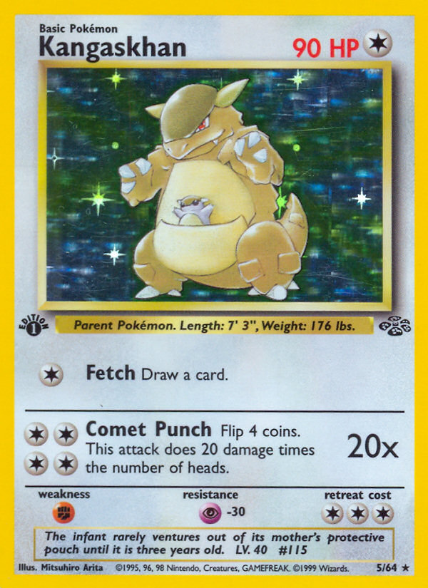 Kangaskhan 5/64 Rare Holo card from Jungle