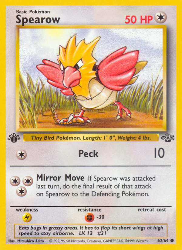 Spearow 62 Common card from Jungle