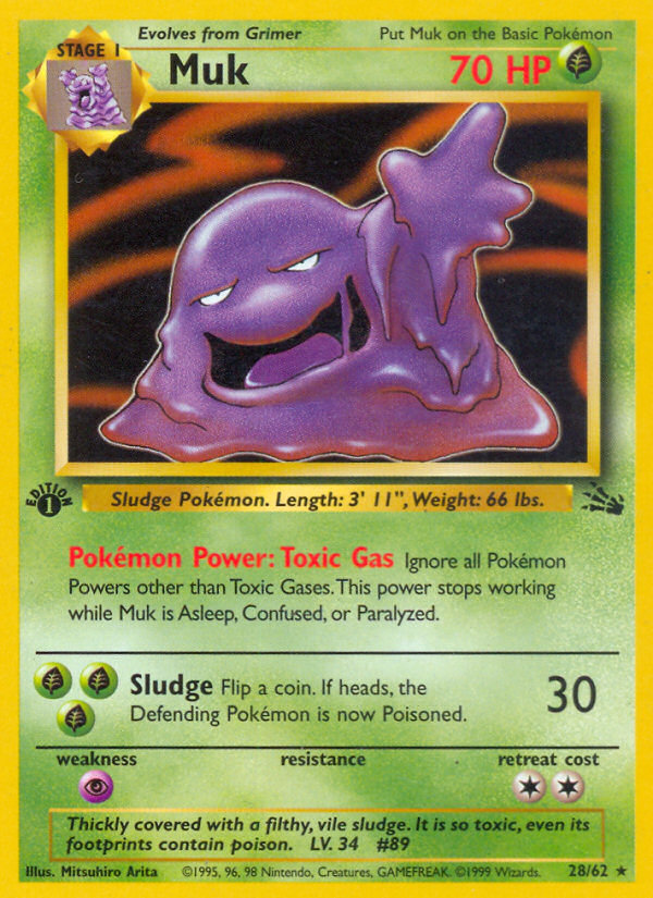 Muk 28 Rare card from Fossil