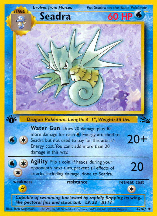 Seadra 42 Uncommon card from Fossil