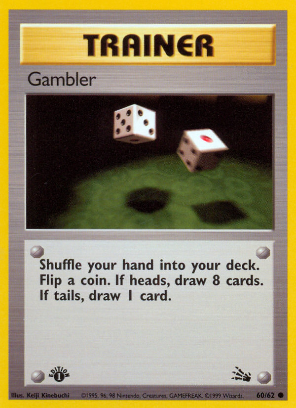 Gambler 60 Common card from Fossil