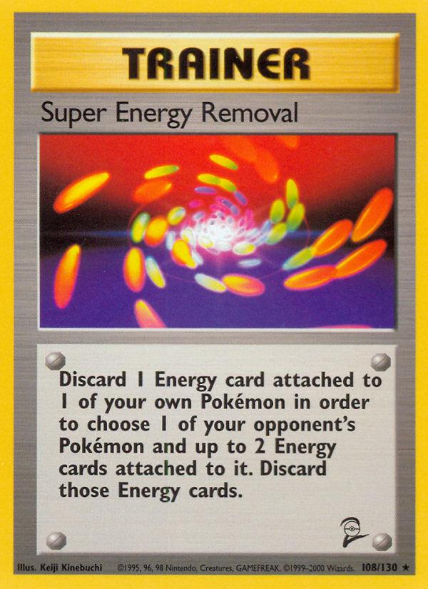 Super Energy Removal 108 Rare card from Base Set 2