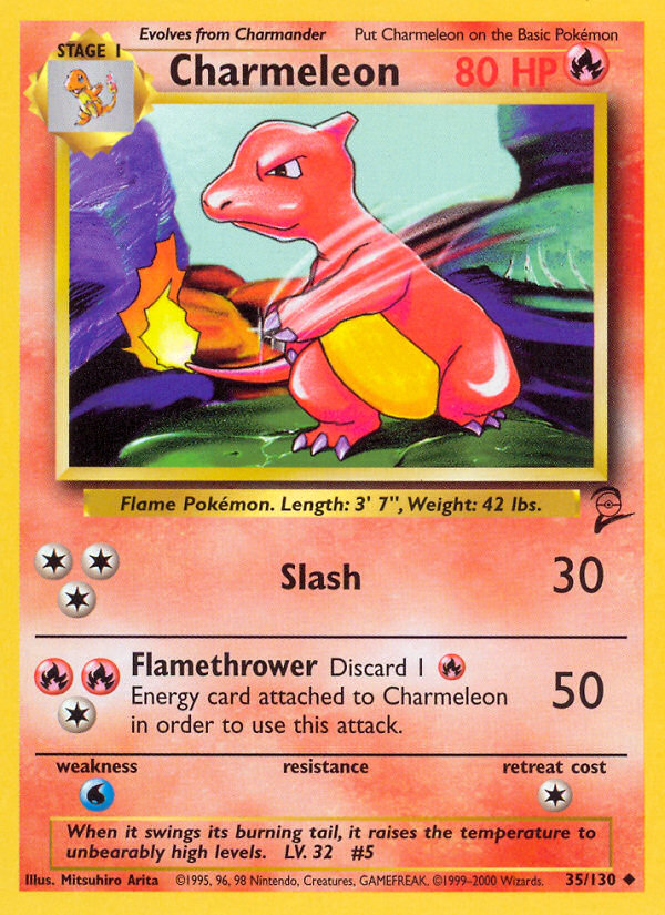 Charmeleon 35 Uncommon card from Base Set 2