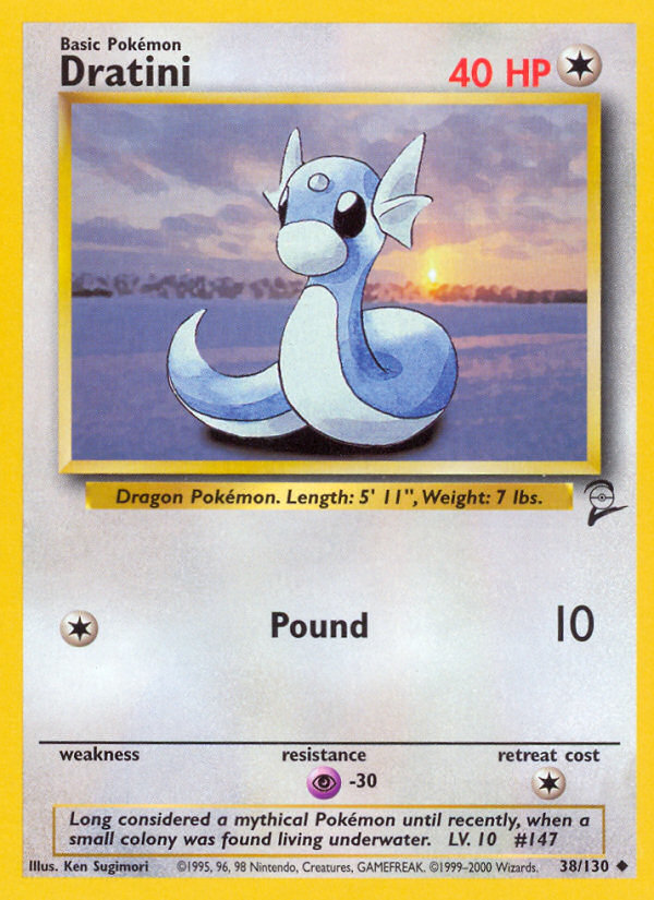 Dratini 38/130 Uncommon card from Base Set 2