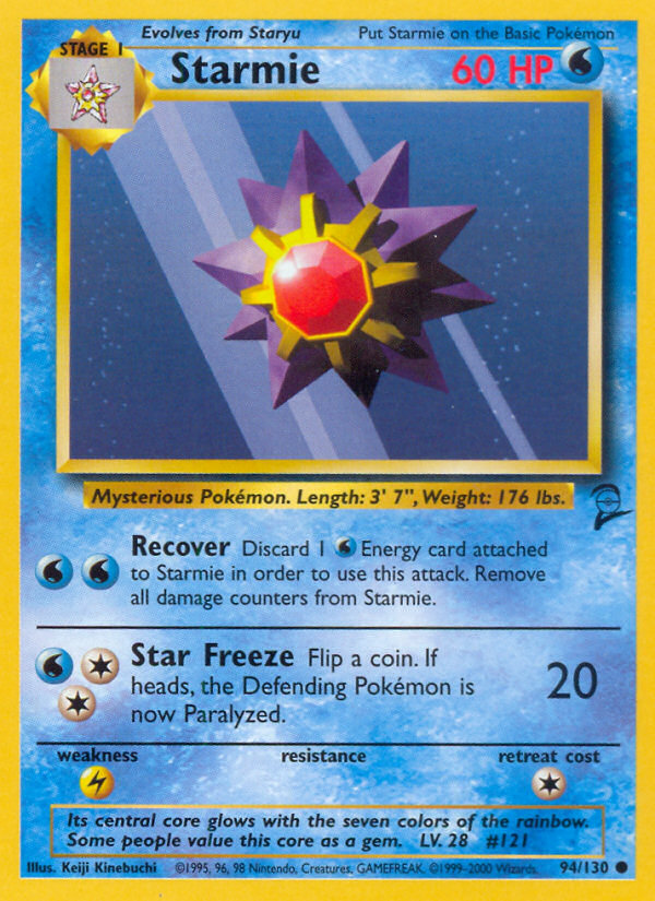 Starmie 94 Common card from Base Set 2