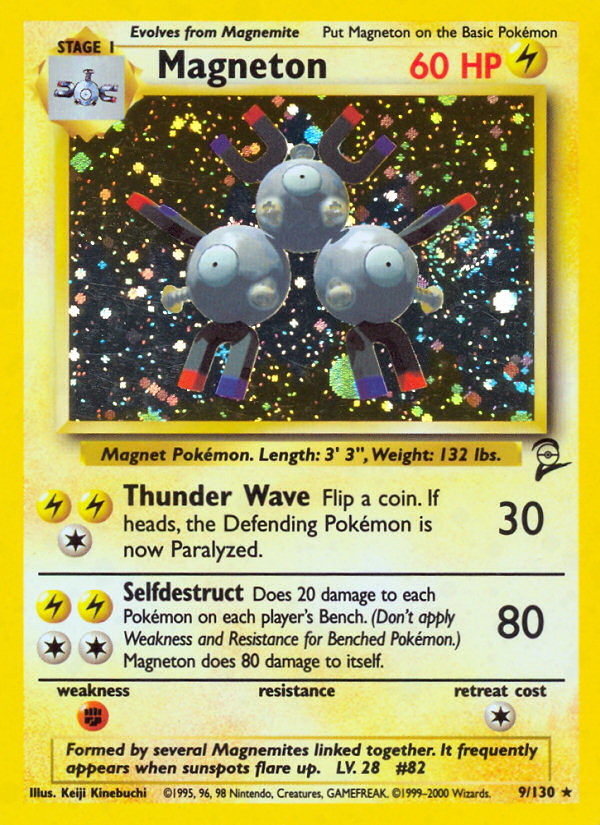 Magneton 9 Rare Holo card from Base Set 2
