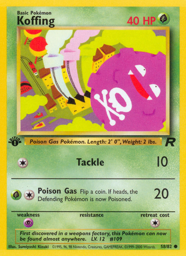 Koffing 58 Common card from Team Rocket
