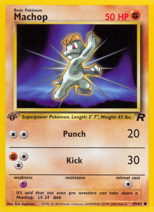 Machop 59/82 Common card from Team Rocket