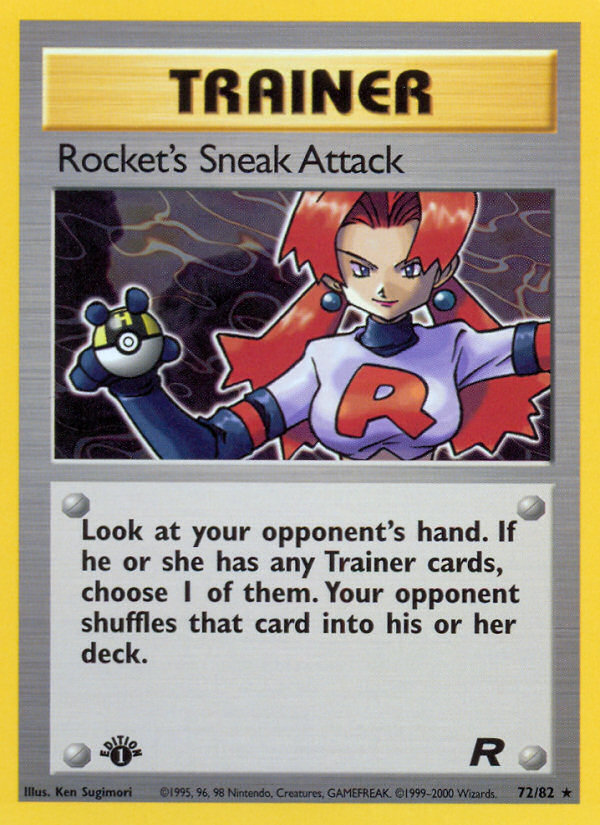 Rocket's Sneak Attack 72 Rare card from Team Rocket