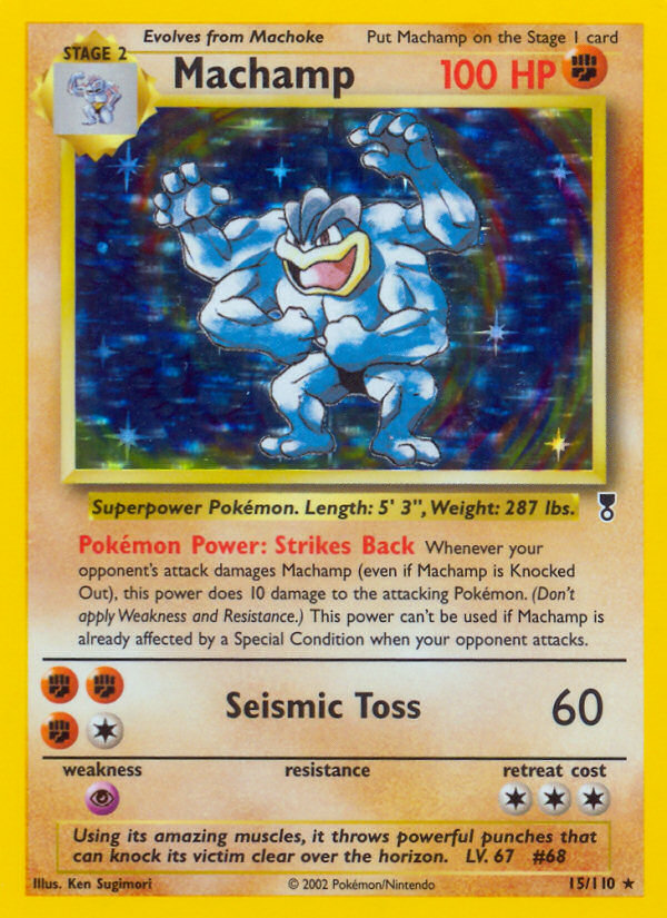 Machamp 15 Rare Holo card from Legendary Collection