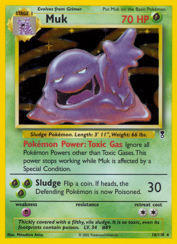 Muk 16 Rare Holo card from Legendary Collection
