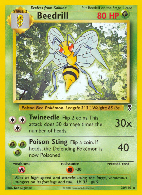 Beedrill 20 Rare card from Legendary Collection