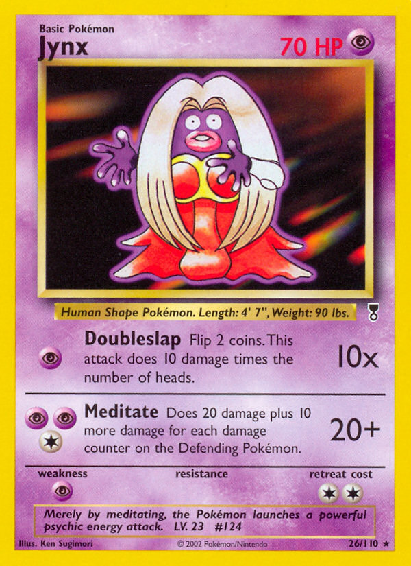 Jynx 26/110 Rare card from Legendary Collection