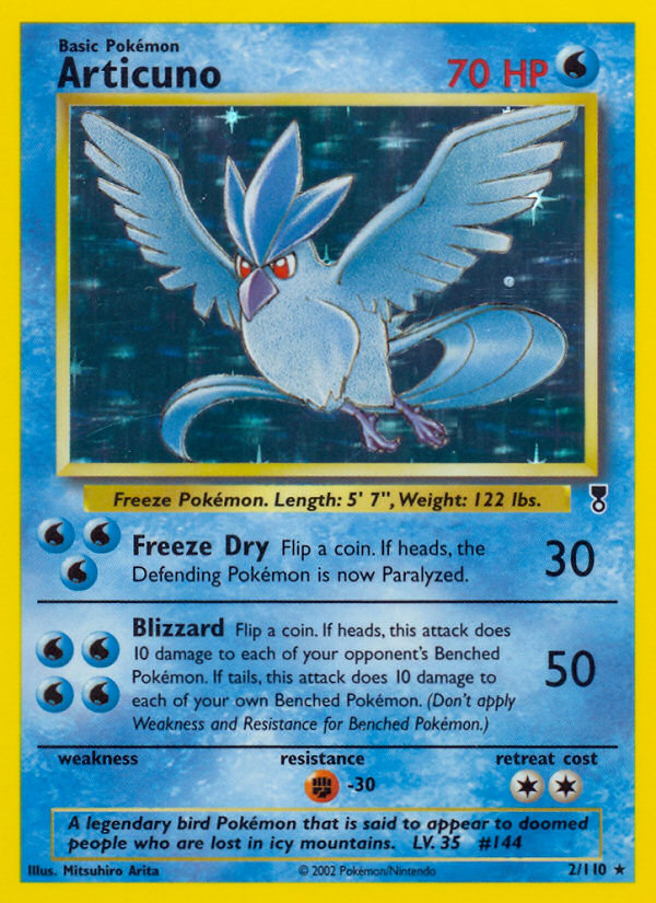 Articuno 2/110 Rare Holo card from Legendary Collection