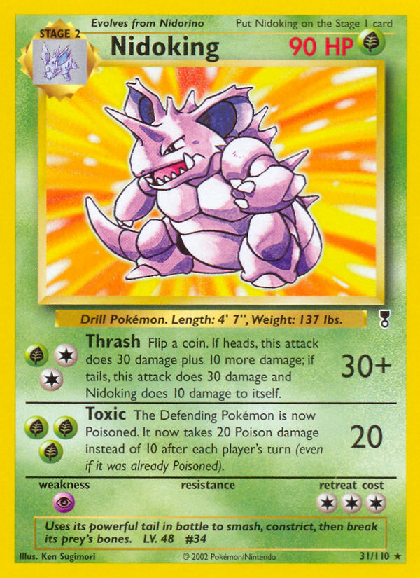 Nidoking 31 Rare card from Legendary Collection
