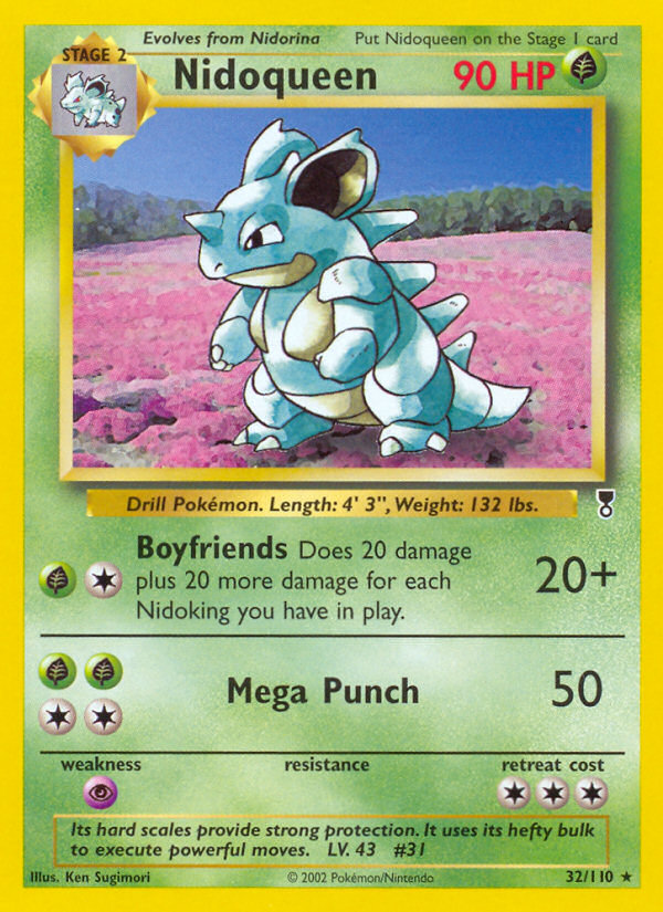 Nidoqueen 32 Rare card from Legendary Collection