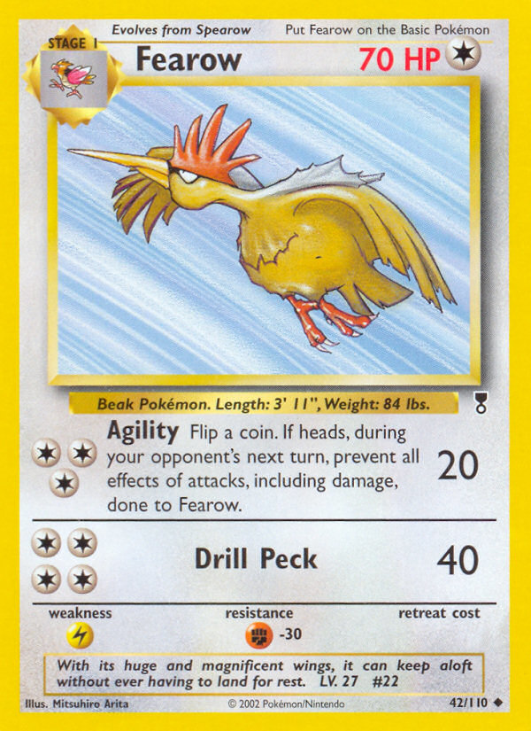 Fearow 42 Uncommon card from Legendary Collection