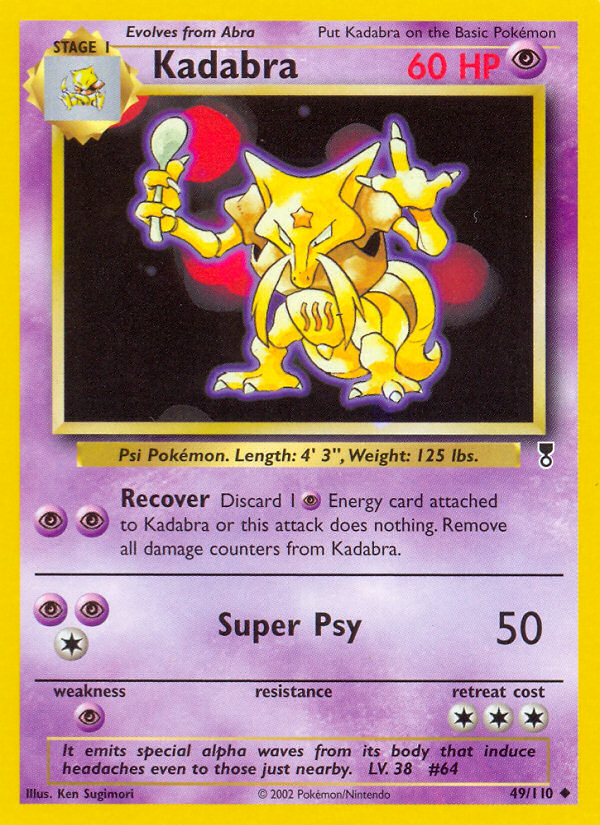 Kadabra 49/110 Uncommon card from Legendary Collection