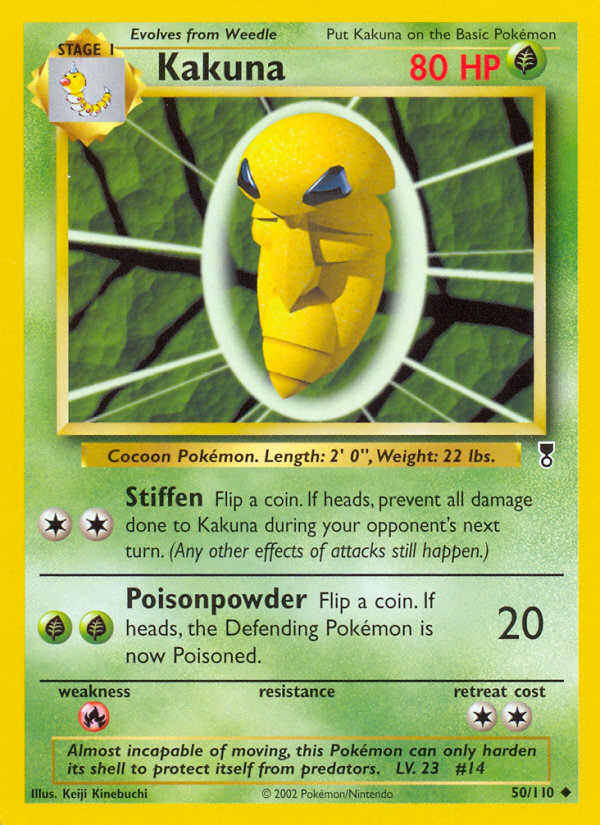 Kakuna 50 Uncommon card from Legendary Collection