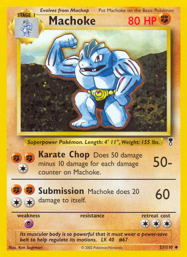Machoke 51 Uncommon card from Legendary Collection