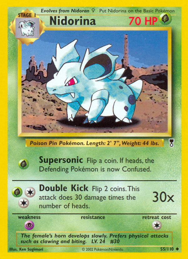 Nidorina 55 Uncommon card from Legendary Collection