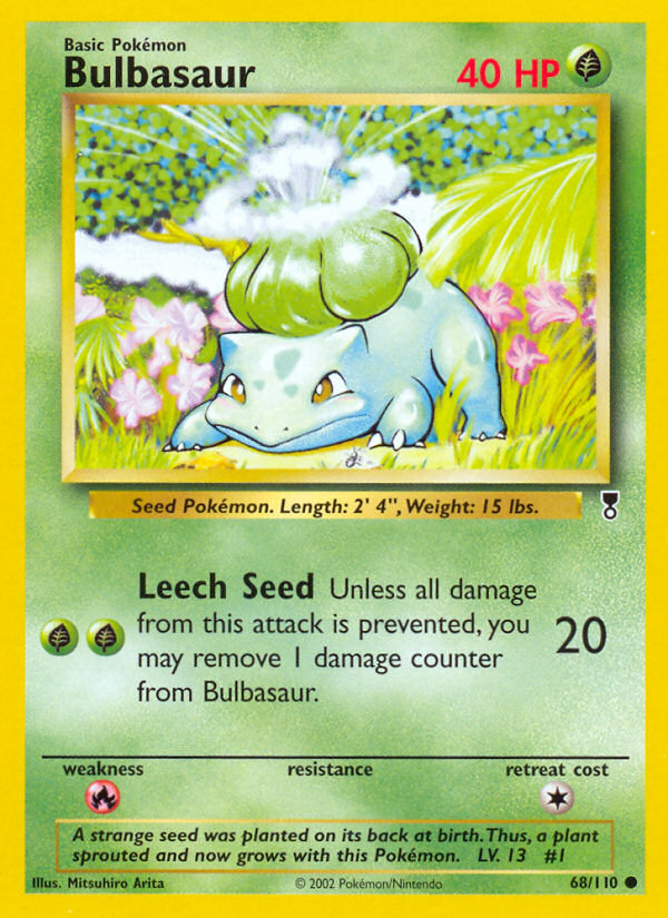 Bulbasaur 68/110 Common card from Legendary Collection