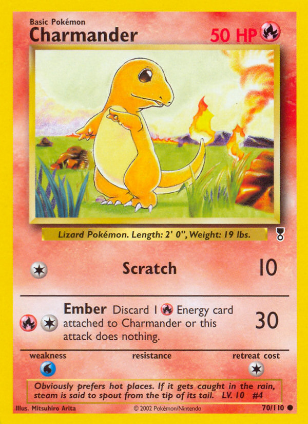 Charmander 70 Common card from Legendary Collection