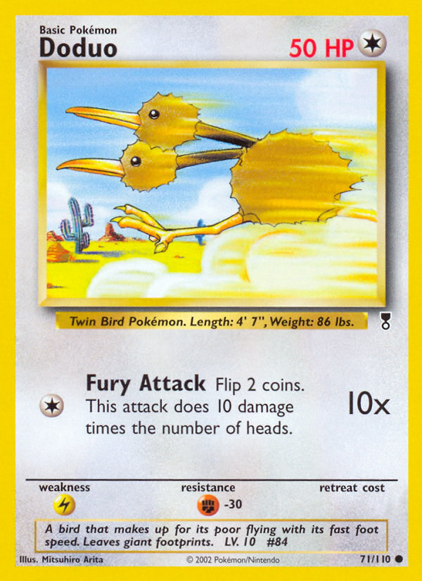 Doduo 71 Common card from Legendary Collection