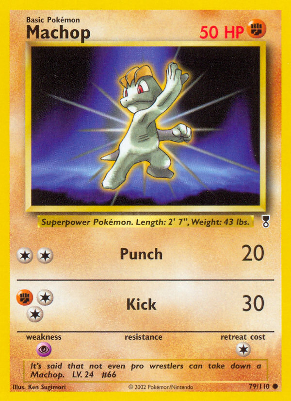 Machop 79 Common card from Legendary Collection