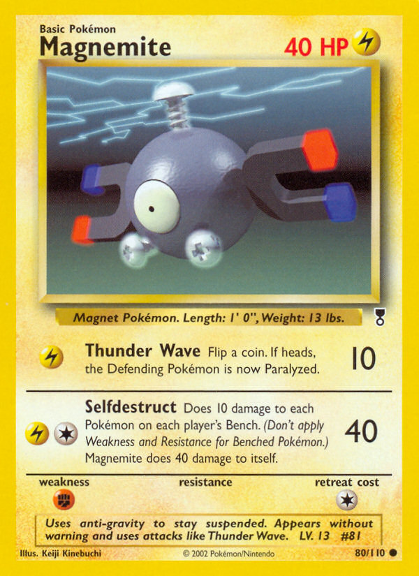 Magnemite 80 Common card from Legendary Collection